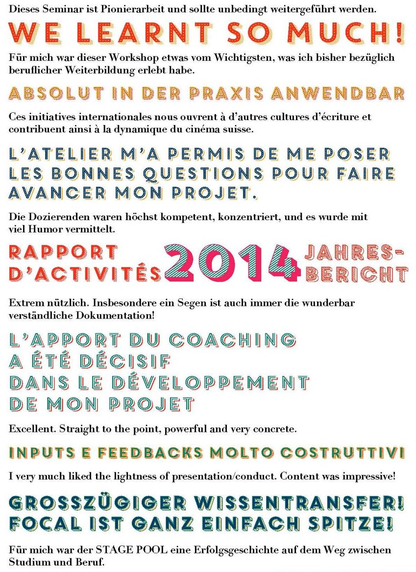 FOCAL - Rapport d’activités / Jahresbericht 2014